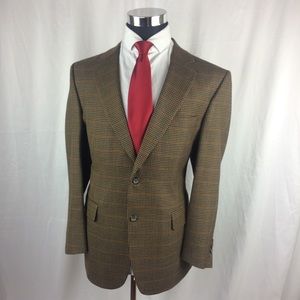 Jos A Bank Mens 42R Blazer Cashmere Houndstooth